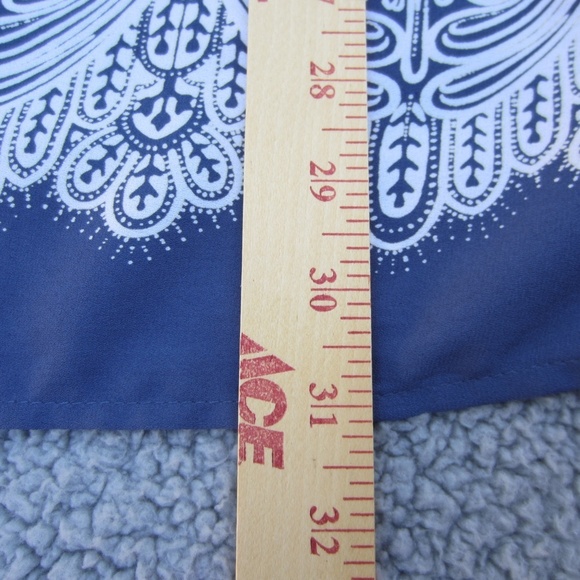 Lulu’s Riverside Slate Blue Floral Print Shift Dress Short Sleeve Women’s S - Picture 13 of 15